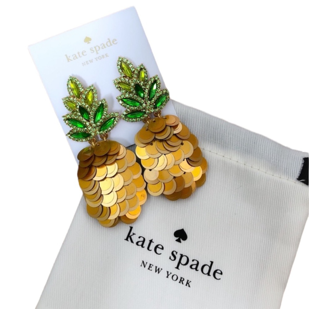 NWT Kate Spade pineapple drop earrings